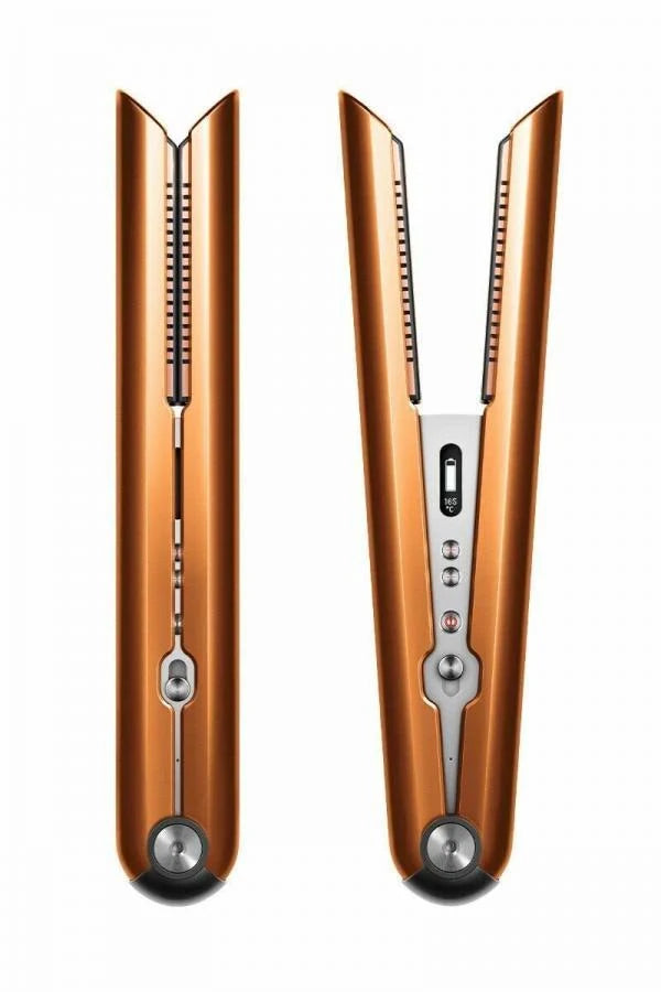 Dyson Corrale™ Straightener | 30 min cord-free | Universal voltage | Travel-friendly | Smooth & shiny hair | 50% less heat damage | Intelligent control | Flexing copper plates | Airplane mode | For all hair types | 2-year warranty.