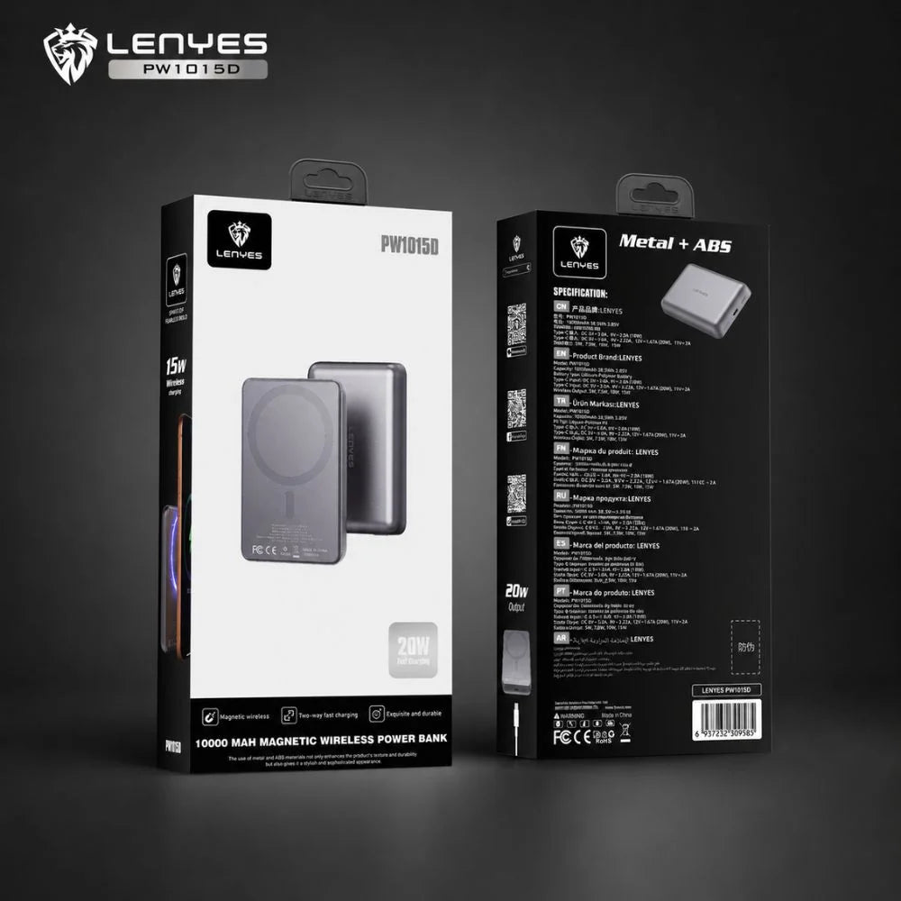 LENYES PW1015D 10000mAh MagSafe Power Bank