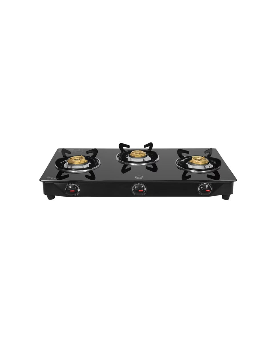 BPL 3 Burner Toughened Glasstop Gas stove (BGSGTR2323BE)