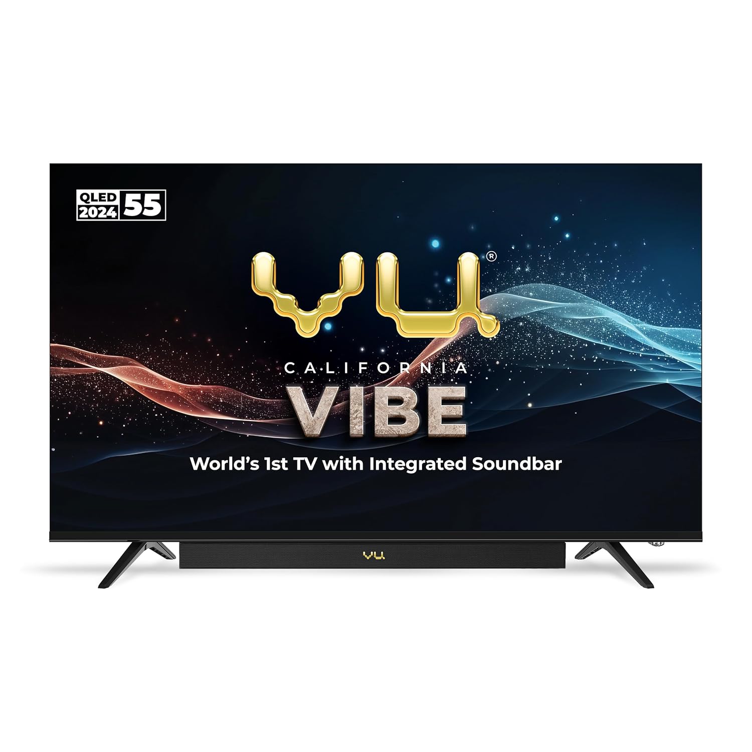 Vu 139cm (55 inches) Vibe Series QLED 4K Google TV 55VIBE24 (Black) With 3 Year Warranty