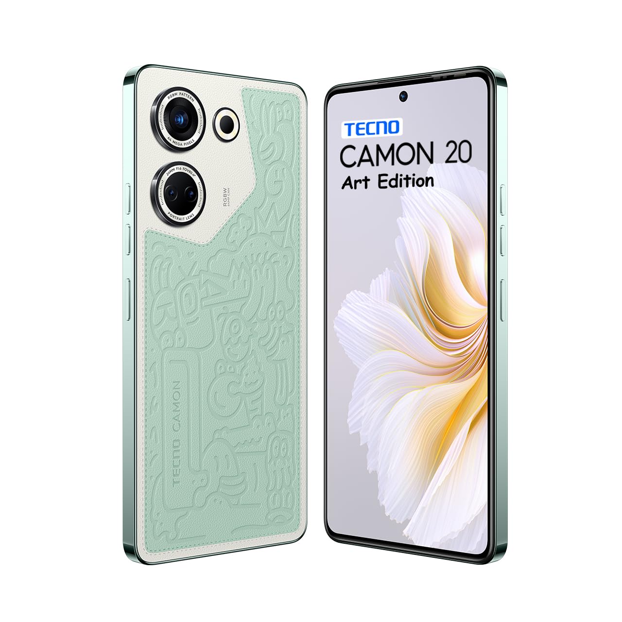 TECNO Camon 20 Art Edition – 8GB RAM, 256GB Storage | 16GB Expandable RAM | 64MP RGBW Rear Camera | 6.67" FHD+ AMOLED | In-Display Fingerprint Sensor