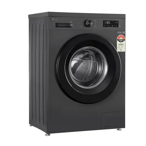 LG 8 Kg Fully Automatic Front Load Washing Machine with Full Touch Control | Pre Wash | Steam | 6 Motion DD | Tub Clean (FHB1208Z2M- Middle Black)