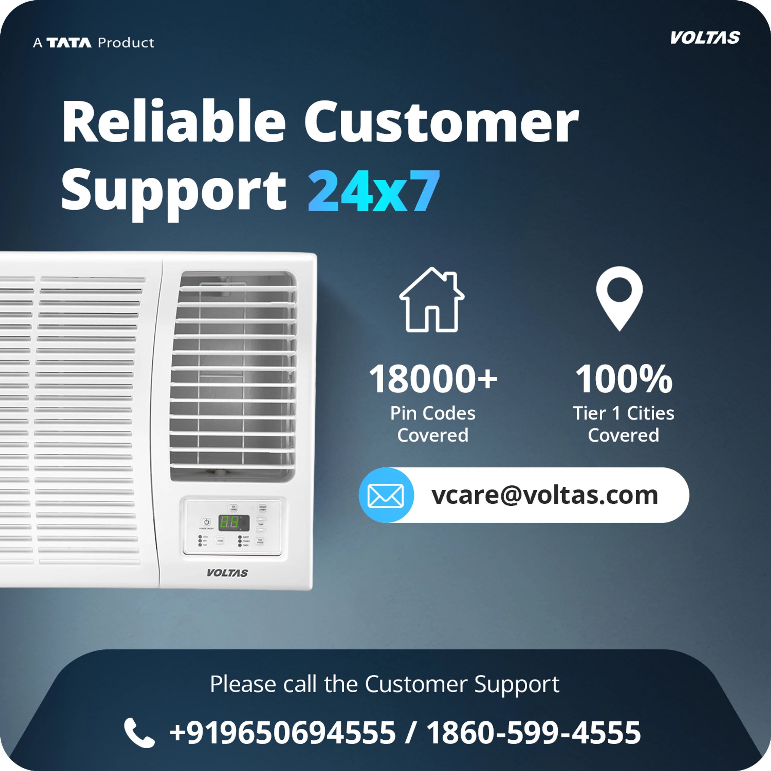 Voltas 1.5 Ton 2 Star Fixed Speed Window AC Vectra Series