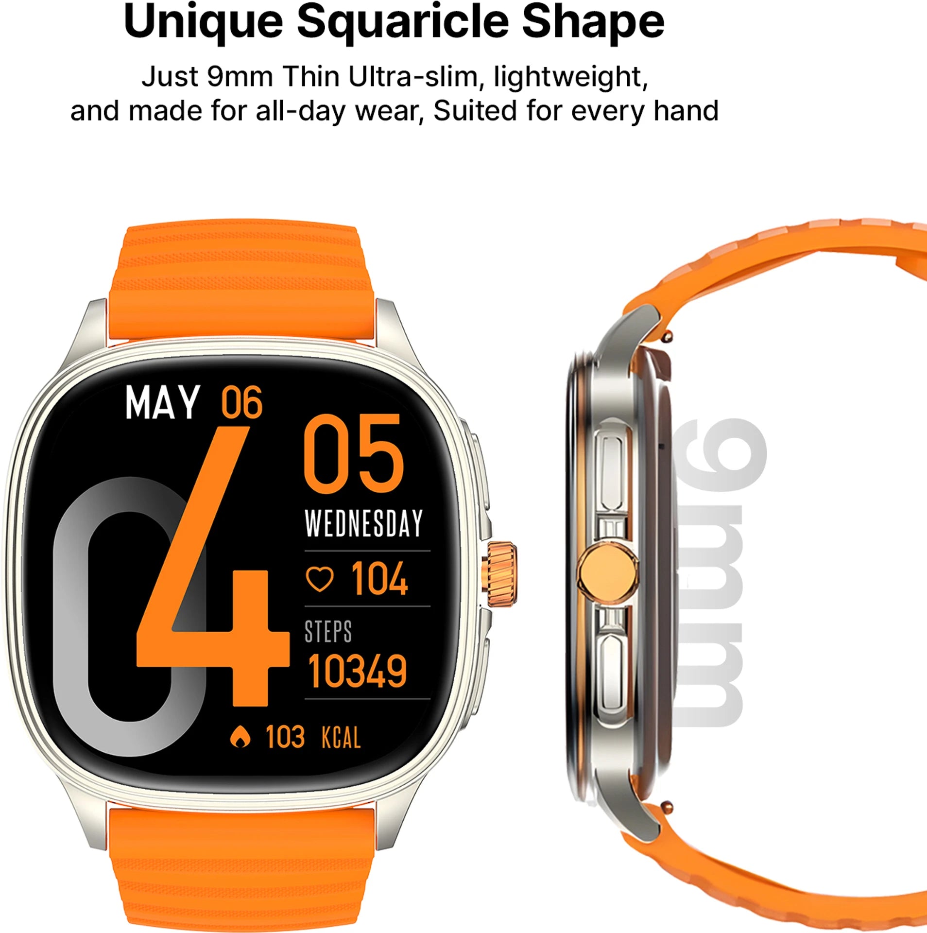 AI+ NovaWatch Active Bright Orange Smartwatch