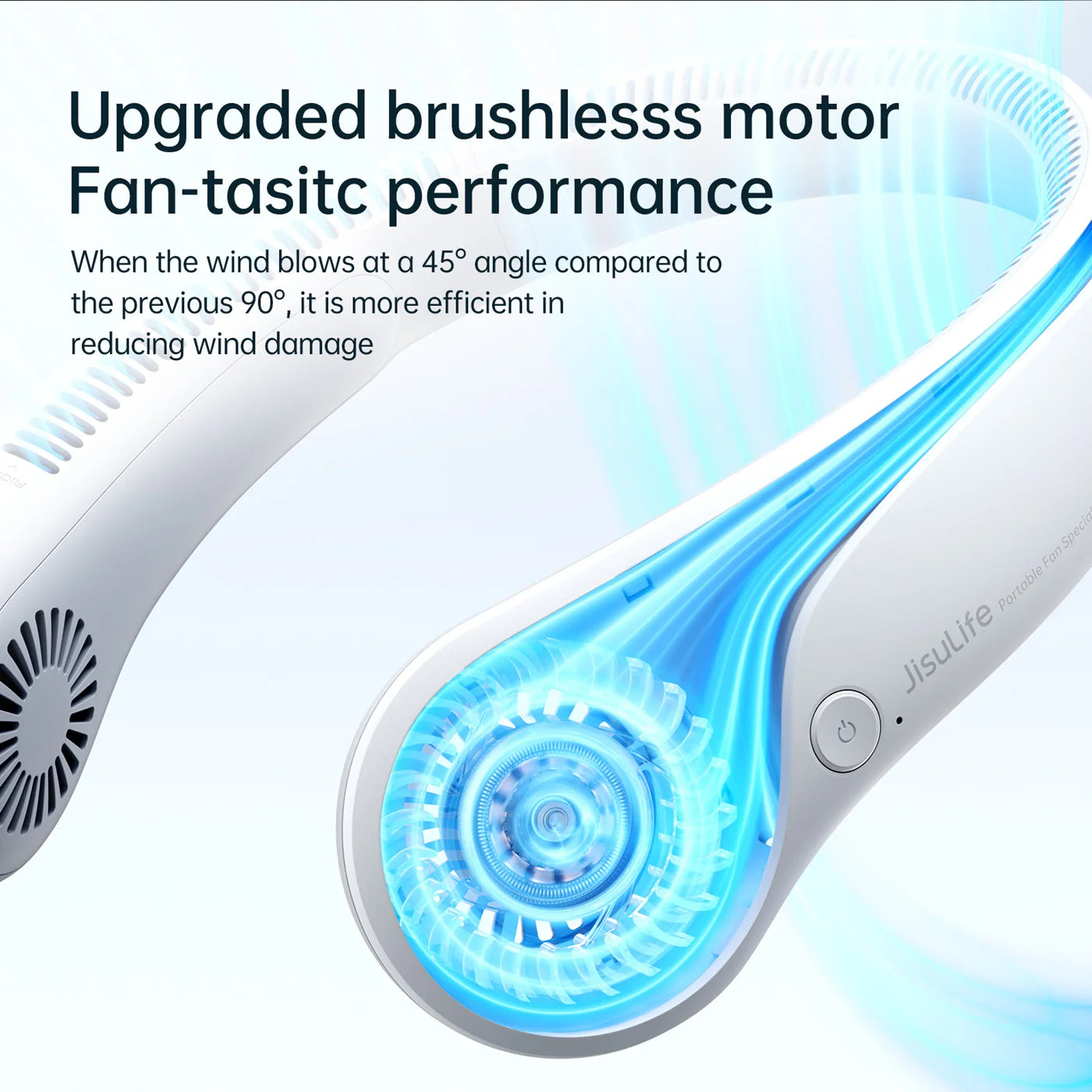 Jisulife Neck Fan Life 3 dark green 4000mAh wearable bladeless neck fan with upgraded brushless motor and 360 airflow