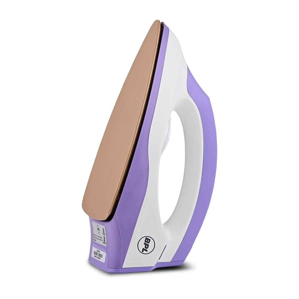 BPL BDIS0041 Dry Iron – 750W, Purple & White, Non-Stick Soleplate