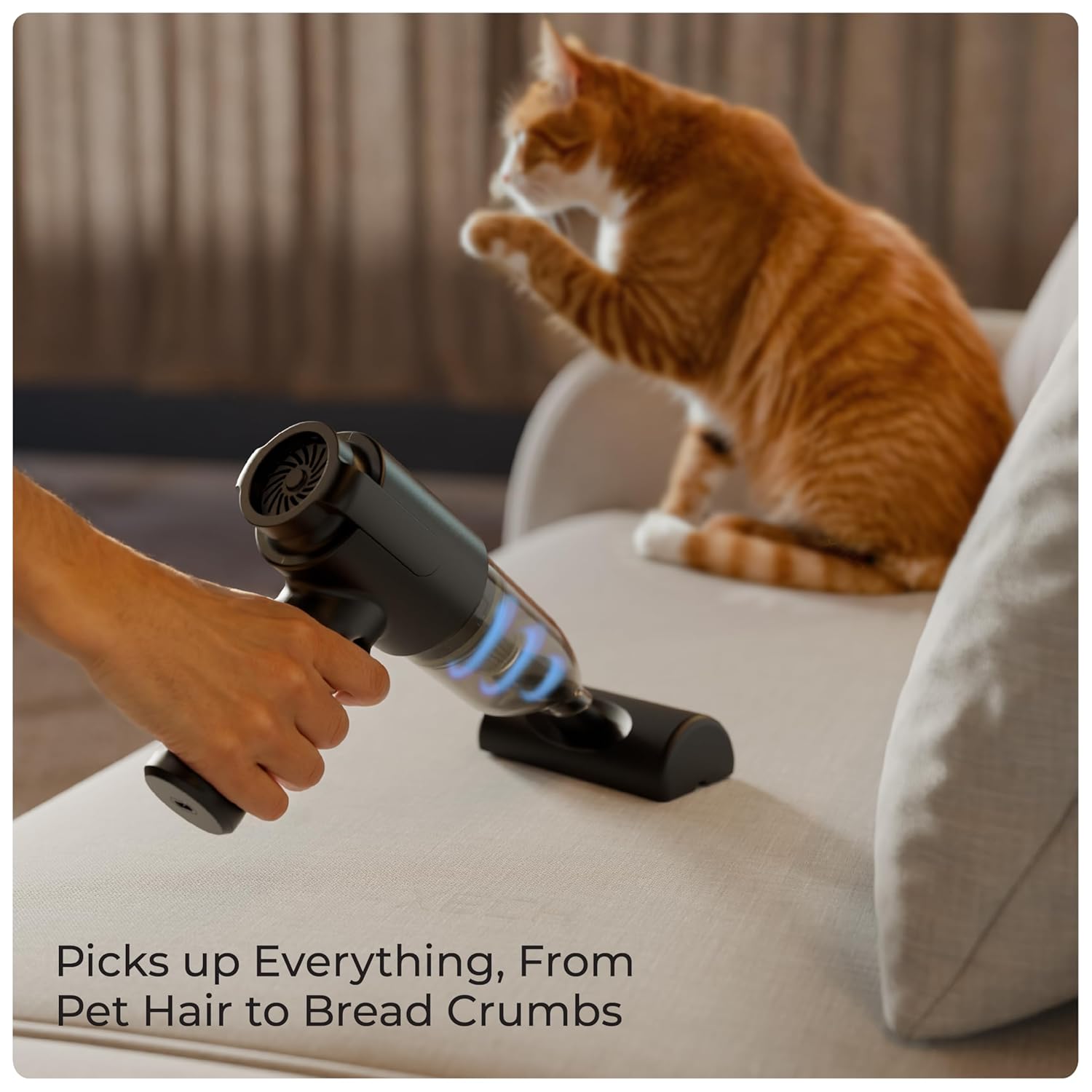 Xech Vacuum Cleaner for Home and Car with Blower & Duster Multiple Attachments Mini Handheld Rechargeable Cordless Wireless Vacuums 9000pa 130W 150ml (V-Gun PRO)