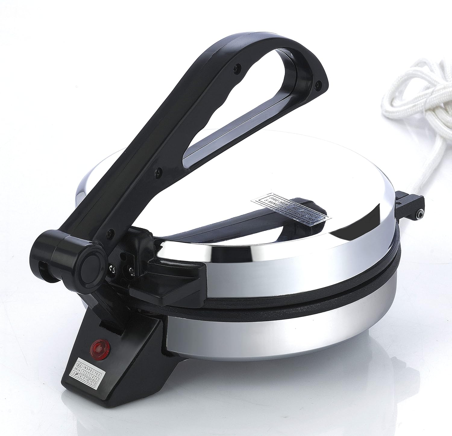 Rico Steel Automatic Roti Maker Machine (Black and Sliver)