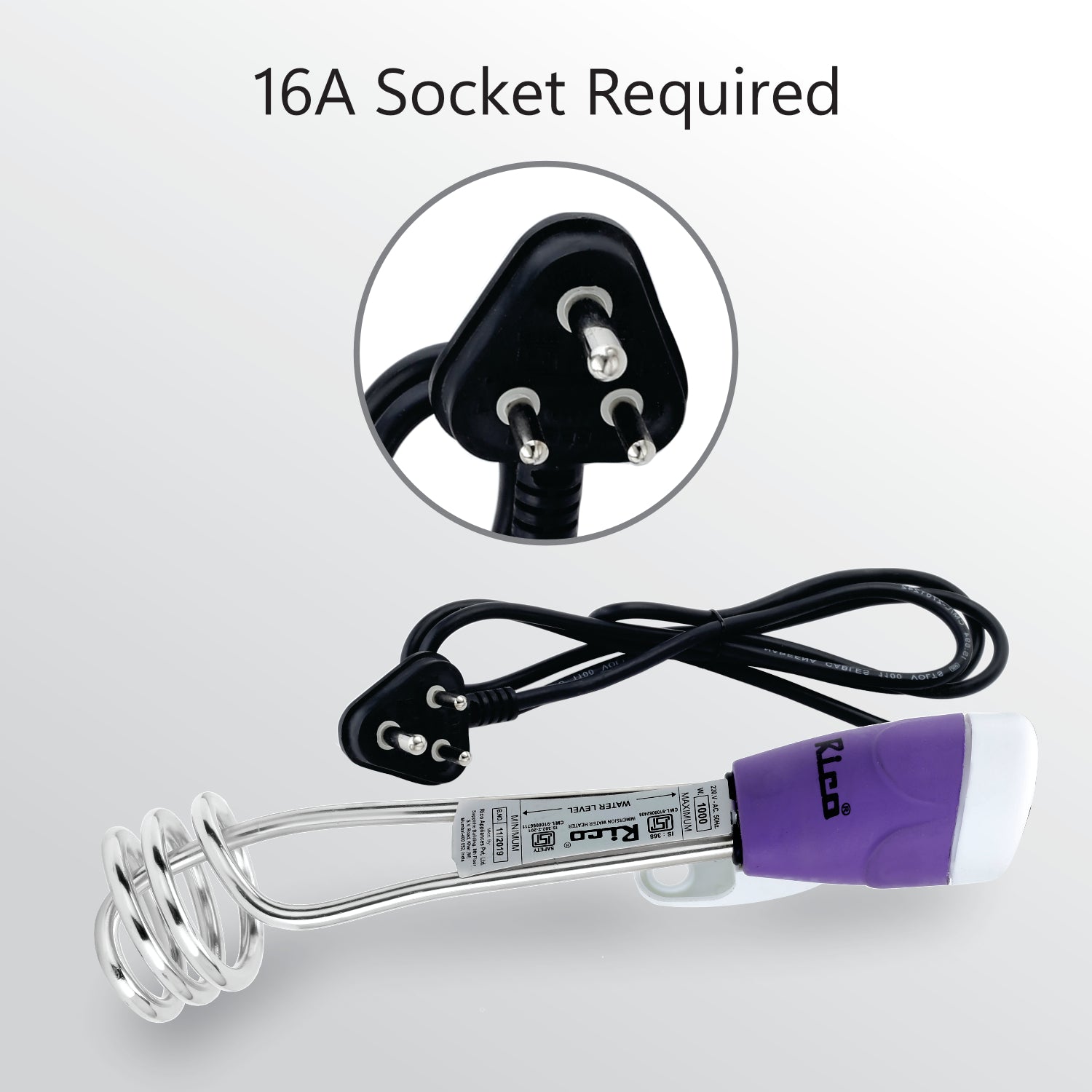 Shock Proof Immersion Rod Water Heater 1500W | IR1412