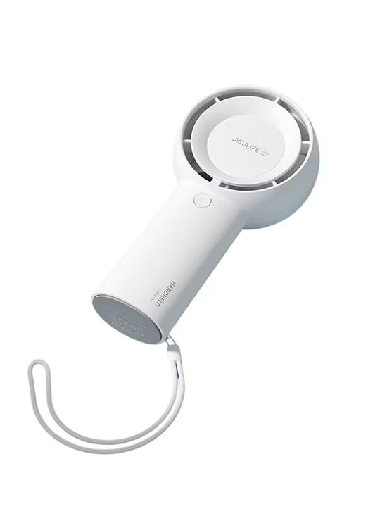 Jisulife 5 Plus White – Handheld Portable Fan with 4000mAh Rechargeable Battery