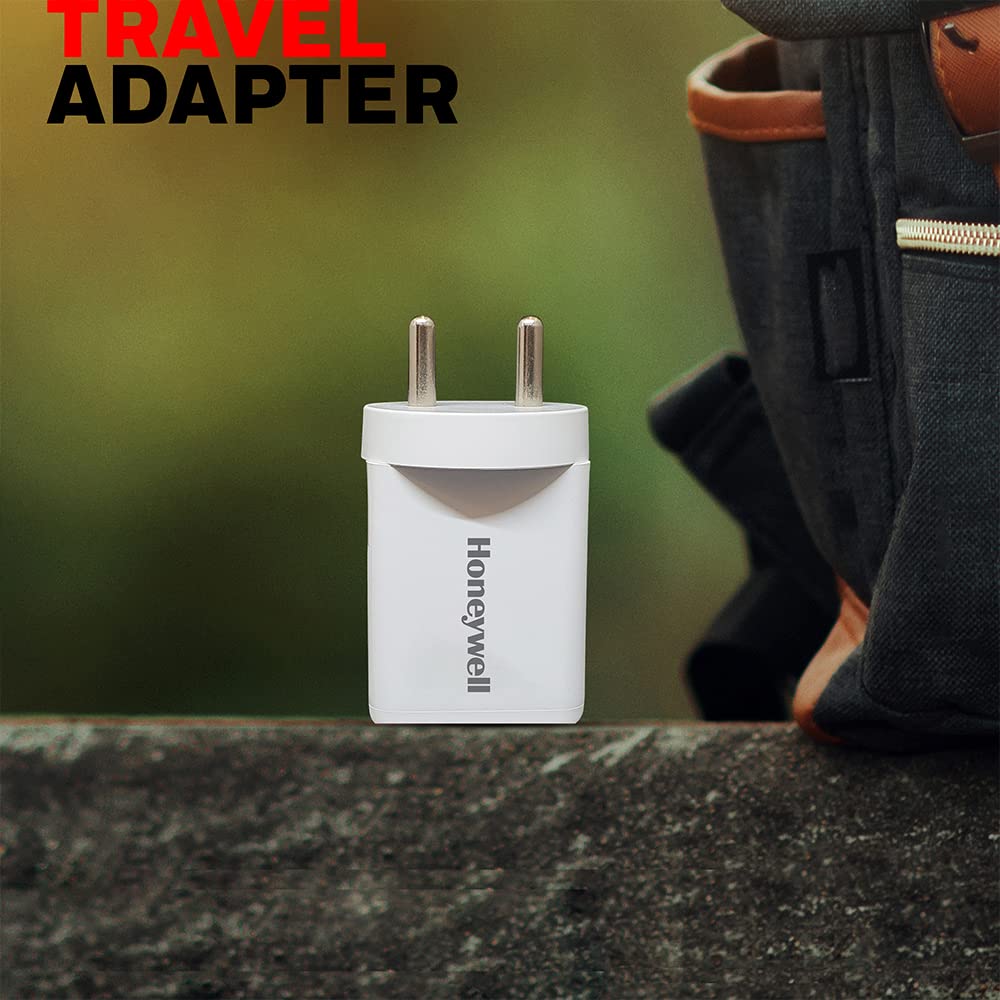 Honeywell Zest Charger PD30W, BIS Certified, with Type C PD 3.0, Ultra-Fast Charging Compatible with iPhone, iPad, Samsung, Oneplus, Smartphones, Tablets, Power Banks, Smart Watch, etc.- White