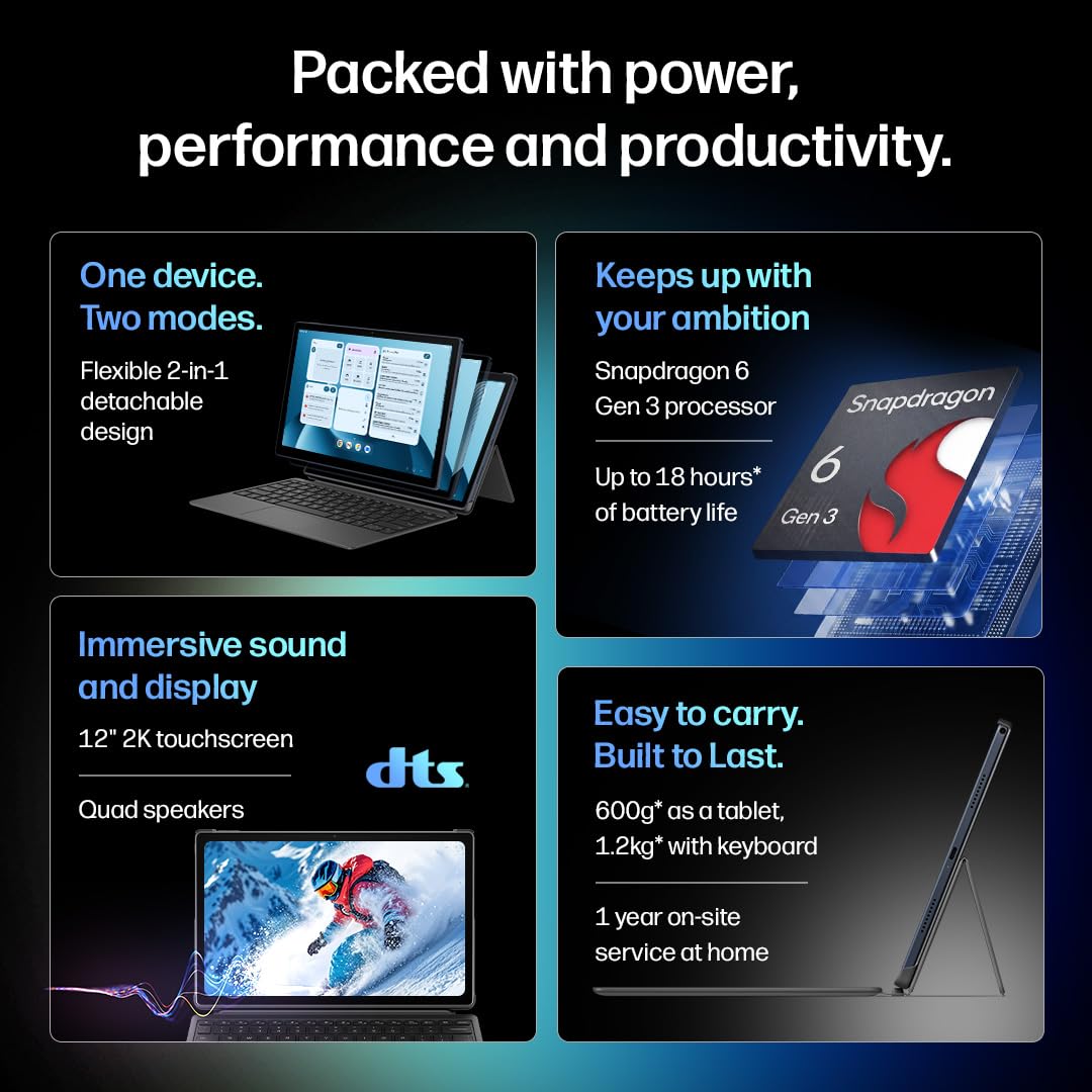 HP OmniPad 12 2-in-1 Tablet with Detachable Keyboard HP | DJI collaboration