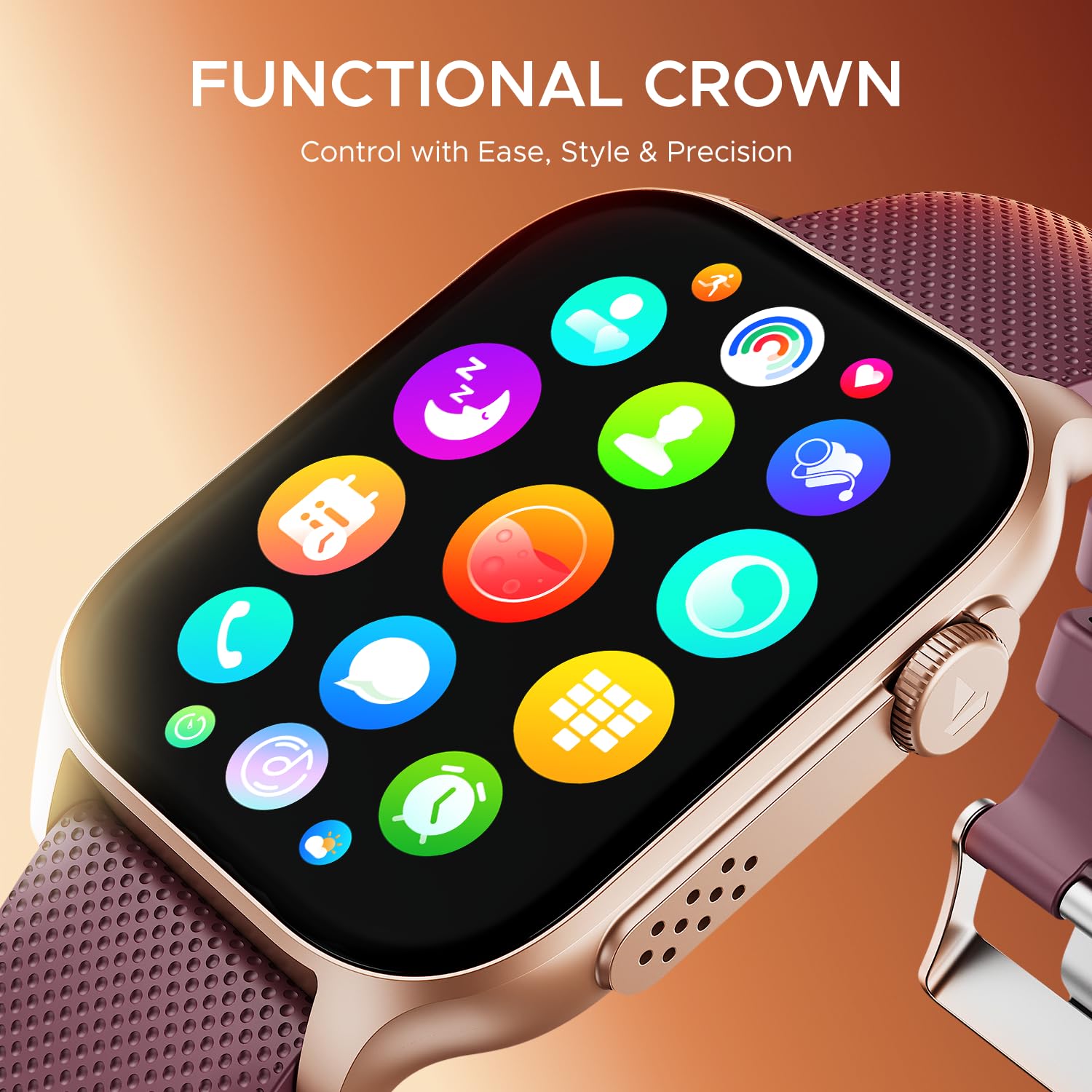 boAt New Launch Ultima Ember Smartwatch w/ 1.96” (4.97 cm) AMOLED Display, Personalized Fitness Nudges, Functional Crown, 100+ Sports Modes, Custom Watch Faces