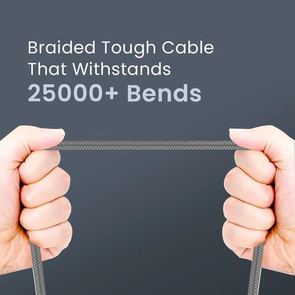 Toreto 933 TOR Braided C-to-C Cable Dura L4: High-Durability- Fast Charging & Data Transfer Solution