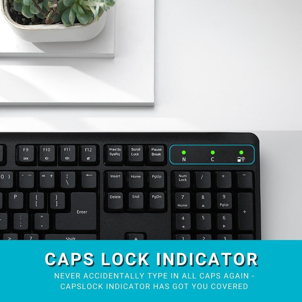 Rapoo X1800PRO Wireless Keyboard Mouse Combo,LED Indicator,Multimedia Keys, Spill-Resistant Design,12 Months Battery Life, 1000 DPI Tracking Engine, Plug-and-Forget Nano Receiver, 3 Year Warranty