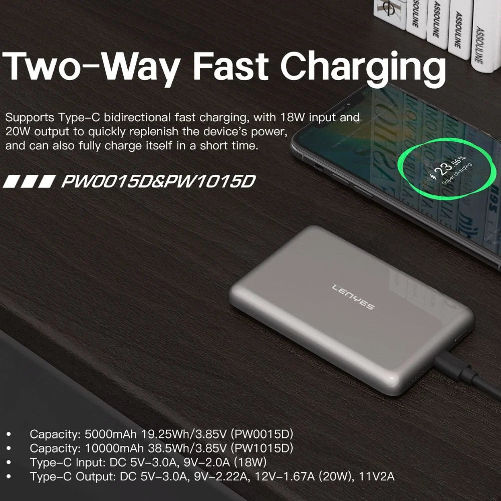 LENYES PW1015D 10000mAh MagSafe Power Bank