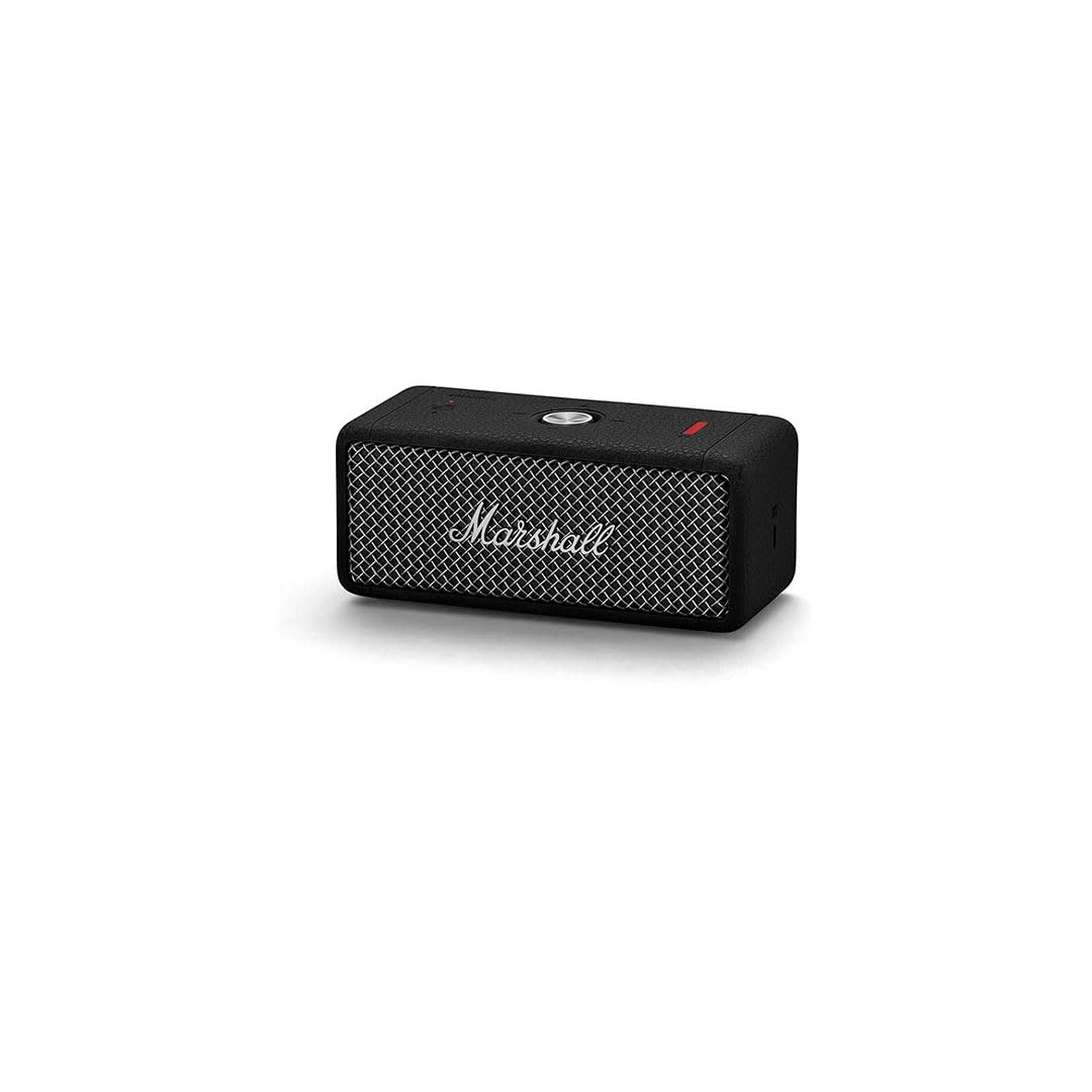 Marshall Emberton II Compact Portable Bluetooth Speaker with 30+ Hours of Playtime- (360° Sound)- Dust & Waterproof (IP67) Black & Brass