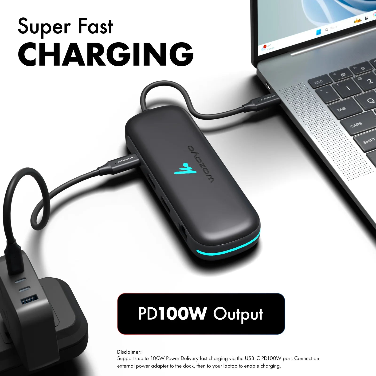 WOZOYO 8-in-1 USB Type-C Docking Station