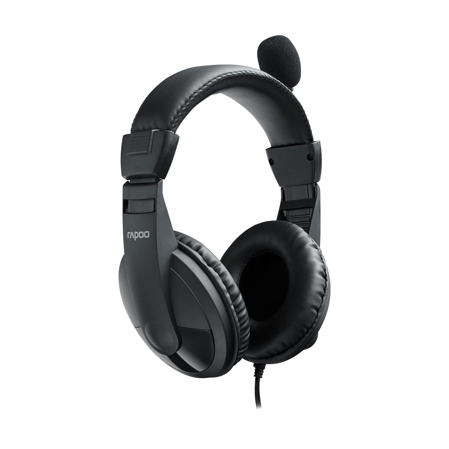 Rapoo H150S USB Wired Stereo Headset – 40 mm Drivers, 360° Rotatable Mic, Noise-Reduction, Over-Ear Design