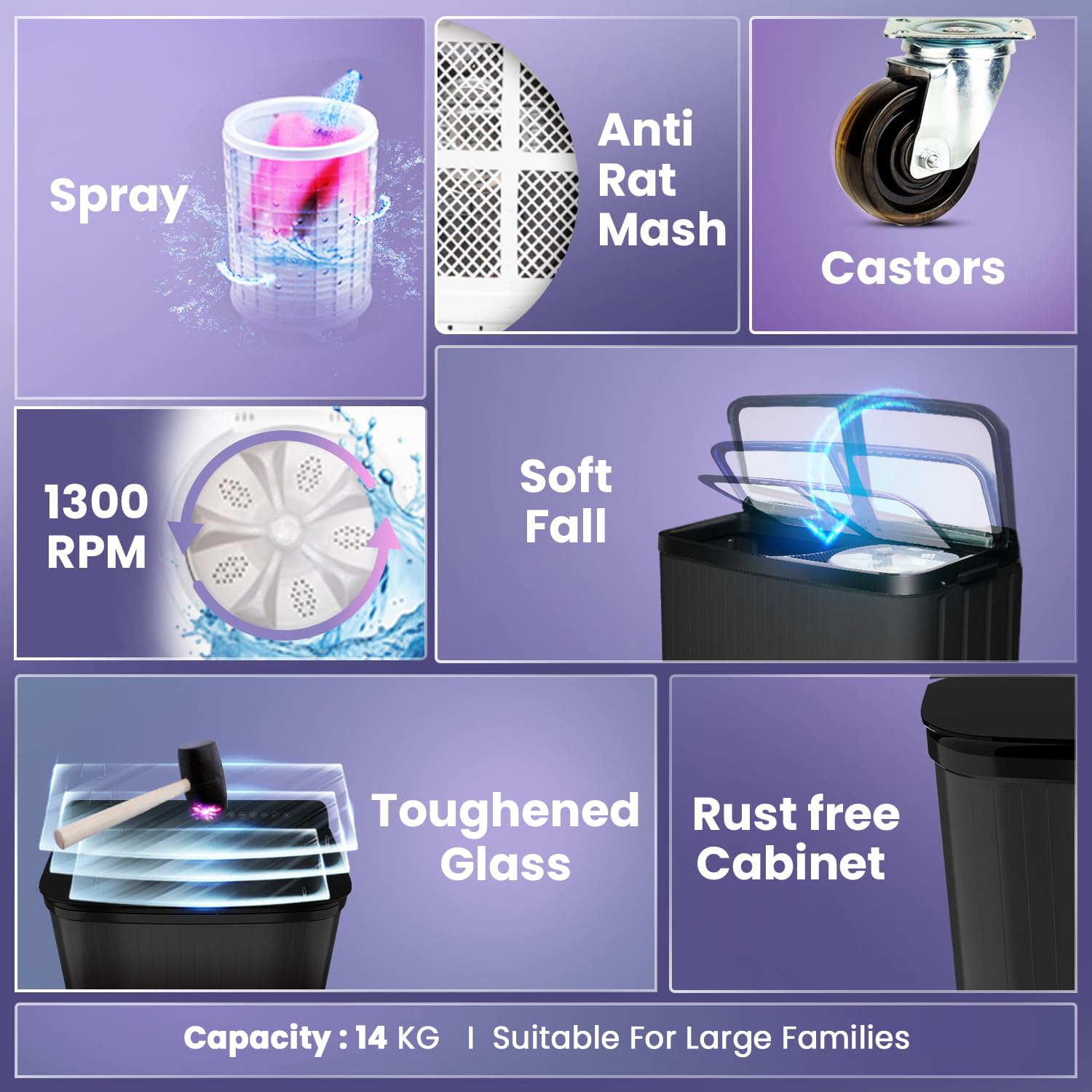 Haier 14 Kg 5 Star Semi Automatic Top Load Washing Machine
