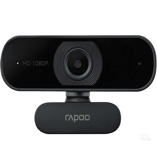 Rapoo C260 USB HD Webcam 1080P with Dual Noise-Reduction Microphones, 95° Wide Angle, Auto-Focus – Ideal for Video Conferencing, Streaming, and Online Classes