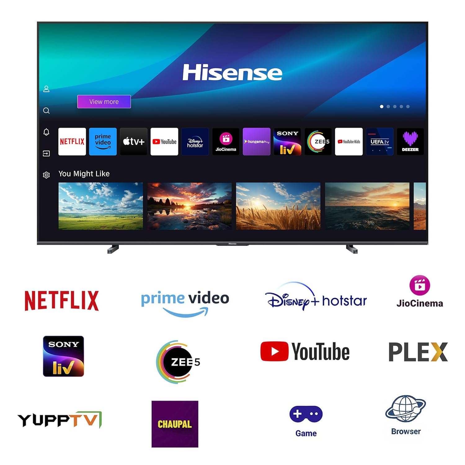 Hisense 254 cm (100 inches) Q7N Series 4K Ultra HD Smart QLED TV 100Q7N (Dark Grey) With 3 Year Warranty