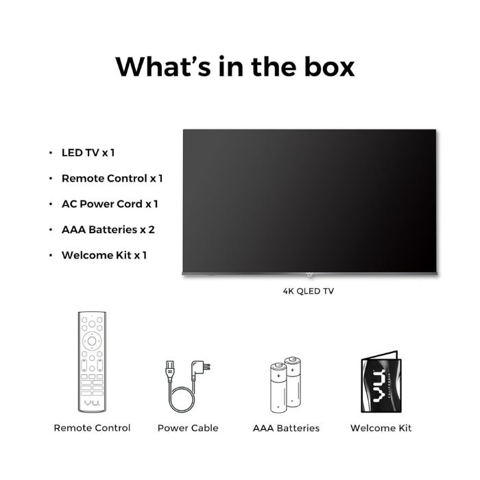 VU GloQLED 75 Inch 4K QLED Smart Google TV