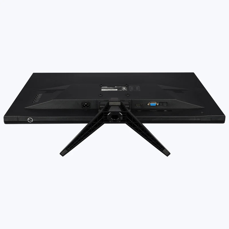 Zebronics GA124 24 inch LED Monitor rear view showing VGA and HDMI ports with adjustable stand