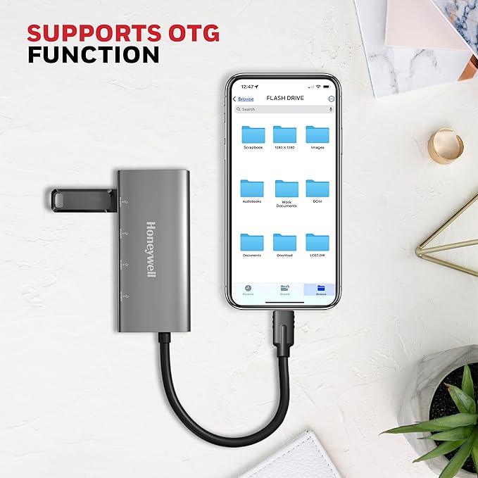 Honeywell Newly Launched Momentum Type C to 4xUSB C 3.2 Gen 2 Port Type C Hub, 10 Gbps Transmission Speed, 30 cms, Premium Metallic Finish, Compatible with All Type C Port Devices
