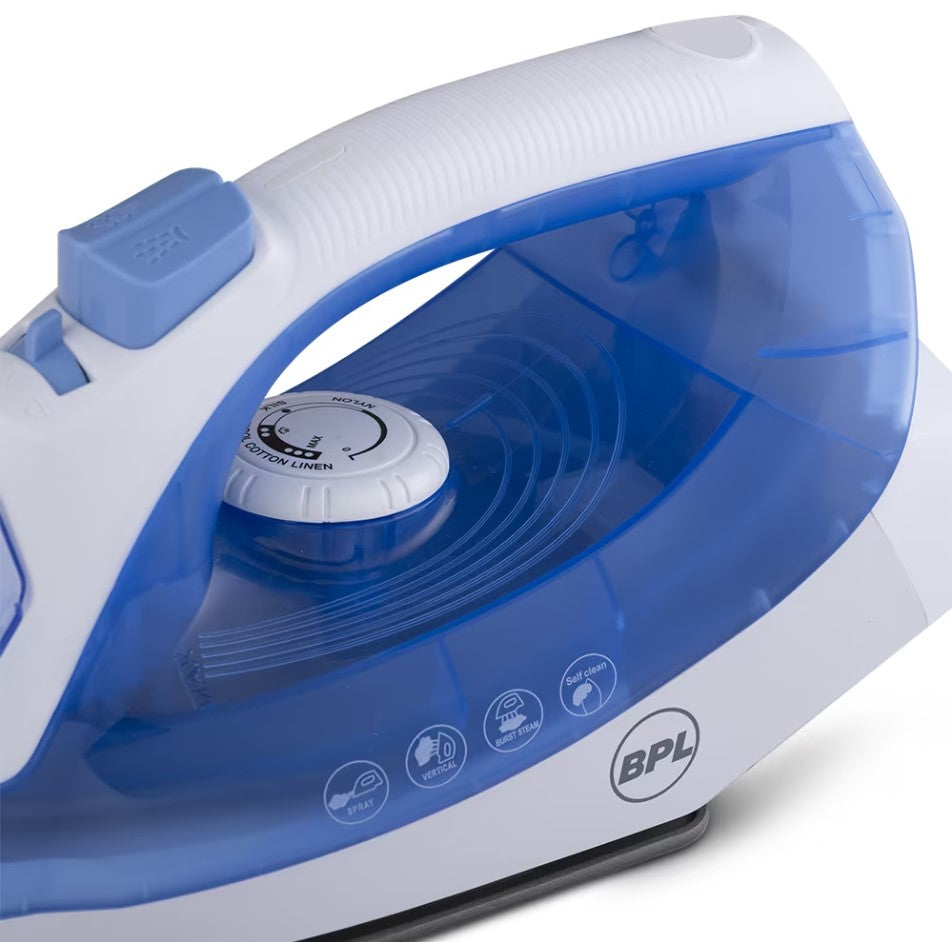 BPL Steam Iron – BSIG20212 | Powerful Steam, Non-Stick Soleplate, Smooth Ironing