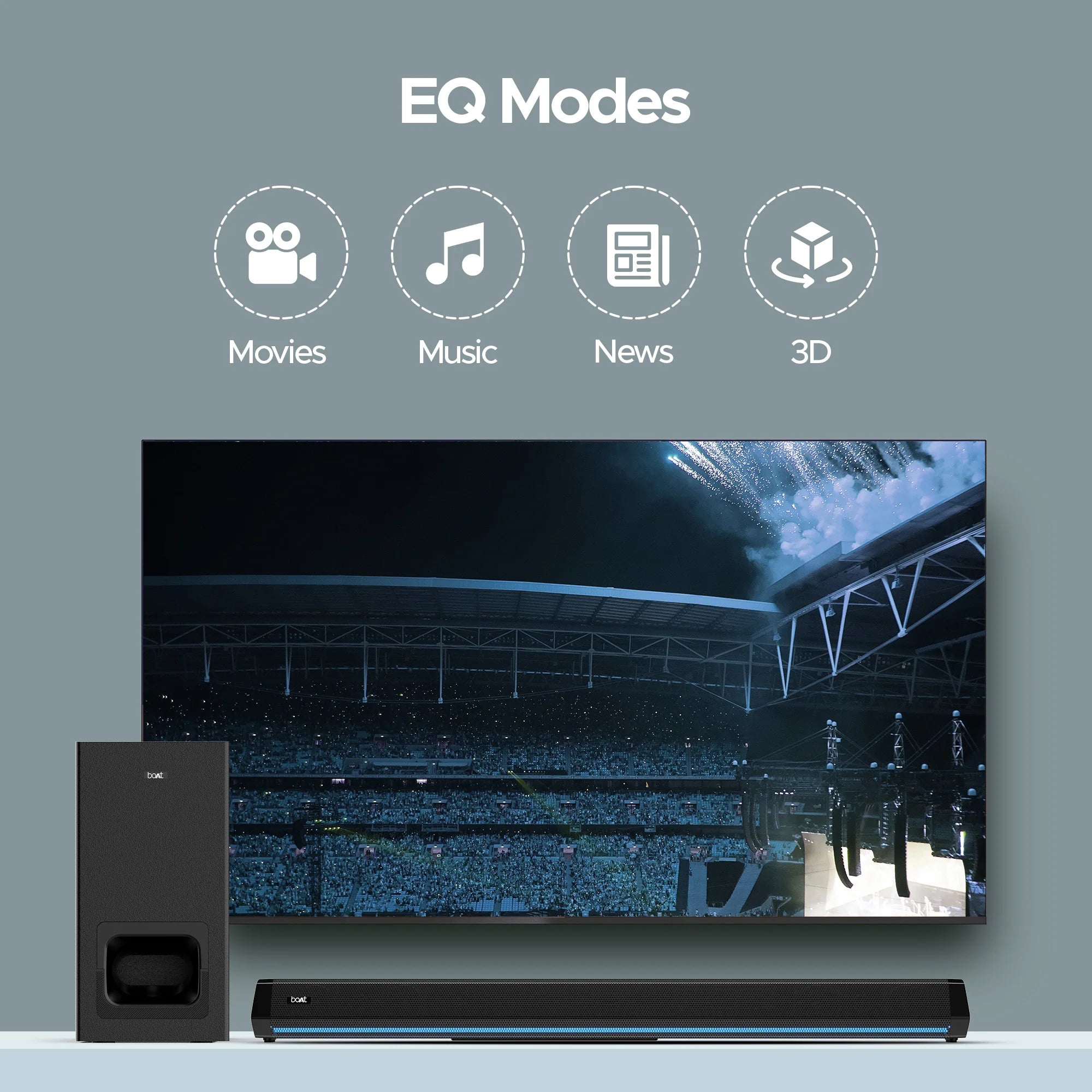 boAt Aavante Bar Maven Pro Soundbar with 320 Watts RMS boAt Signature Sound- 2.1 Channel Audio with Wireless Subwoofer- Multi Connectivity : Bluetooth v5.3- AUX- USB & HDMI and Master Remote Control (Premium Black)