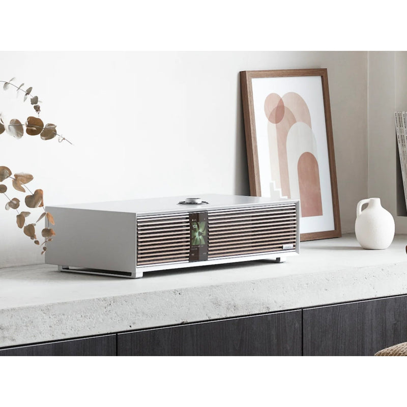 #Color_ Soft grey with
  Walnut grille