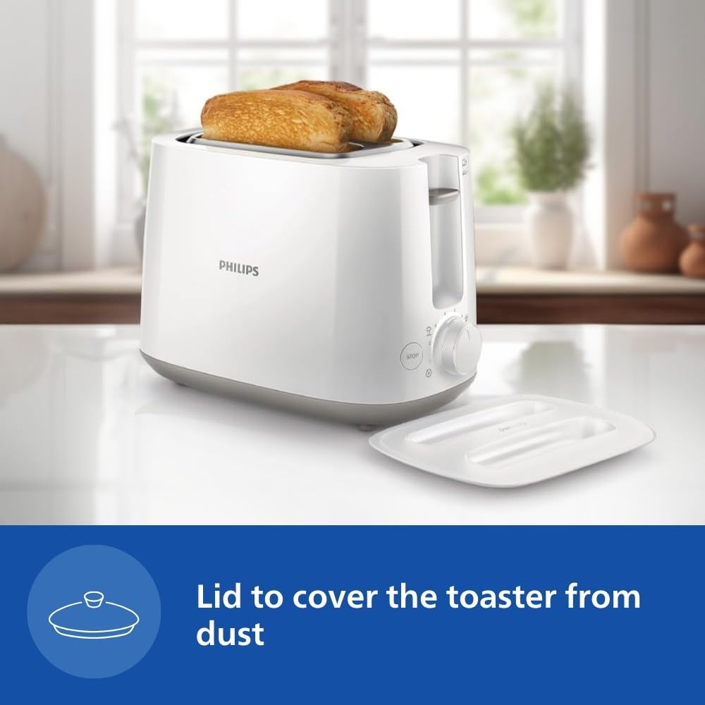 White Philips HD2582/00 Pop Up Toaster