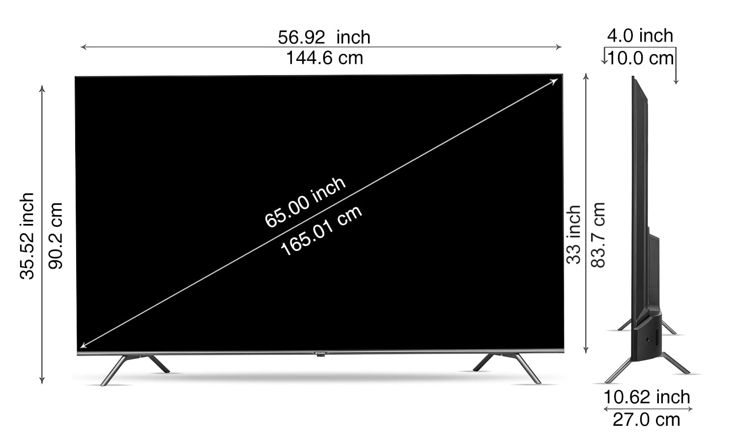 Sansui 165 cm (65 inches) 4K Ultra HD Smart QLED Google TV