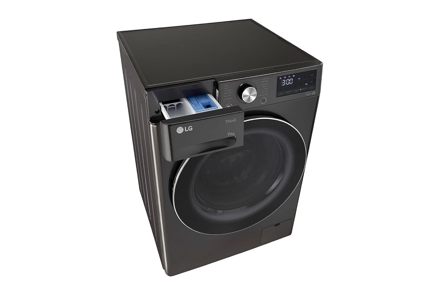 LG 11 Kg 5 Star Inverter Wi-Fi Fully-Automatic Front Load Washing Machine with In-Built Heater (FHP1411Z9B- Black VCM- AI DD Technology- 1400 RPM & Steam+)