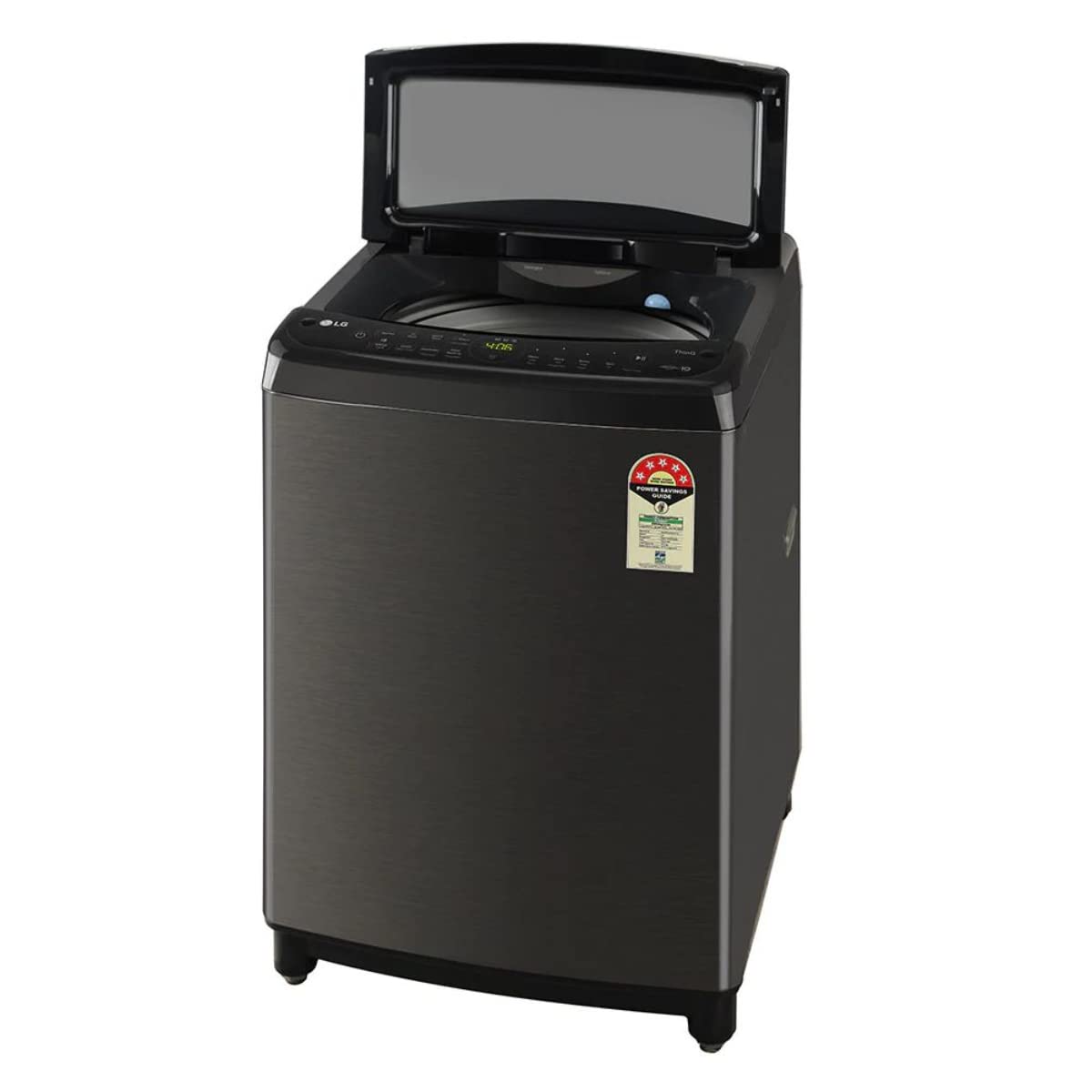 LG 10.0 Kg Inverter Wi-Fi Fully-Automatic Top Loading Washing Machine (THD10SWP- Platinum Black-Stainless Steel)