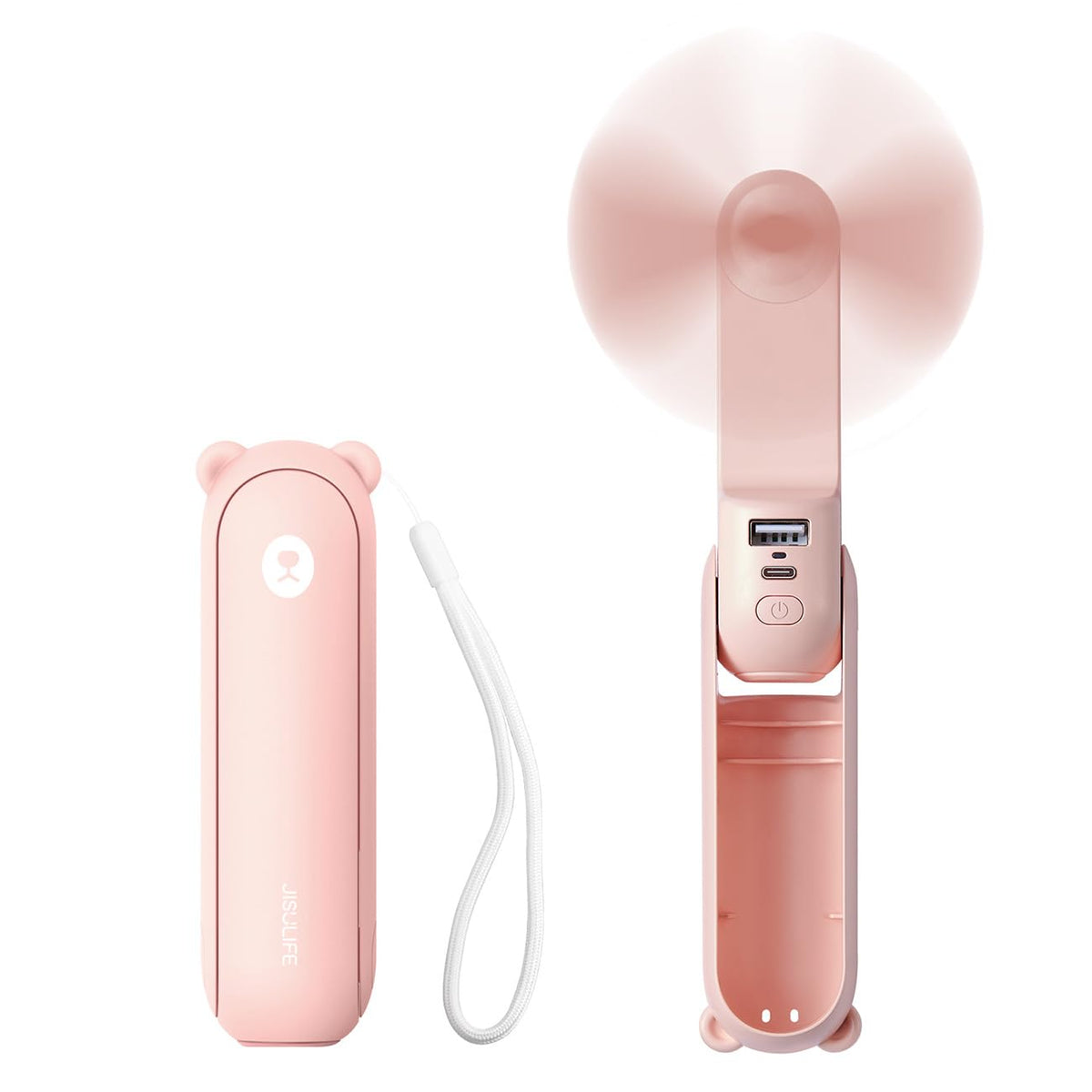JISULIFE Handheld Fan Life8 Plus with 4500 mAh, Max 46 Hours Runtime