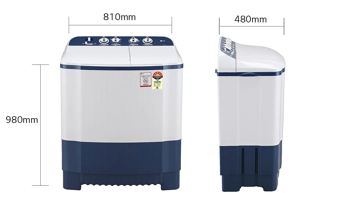 LG 7 Kg 5 Star Semi-Automatic Top Loading Washing Machine Appliance (P7010NBAZ- Dark Blue)