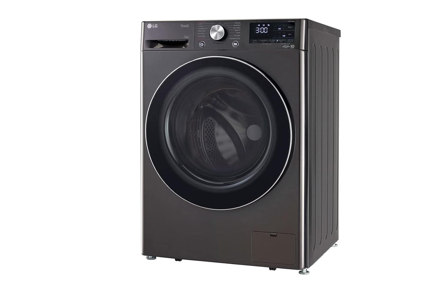 LG 11 Kg 5 Star Inverter Wi-Fi Fully-Automatic Front Load Washing Machine with In-Built Heater (FHP1411Z9B- Black VCM- AI DD Technology- 1400 RPM & Steam+)