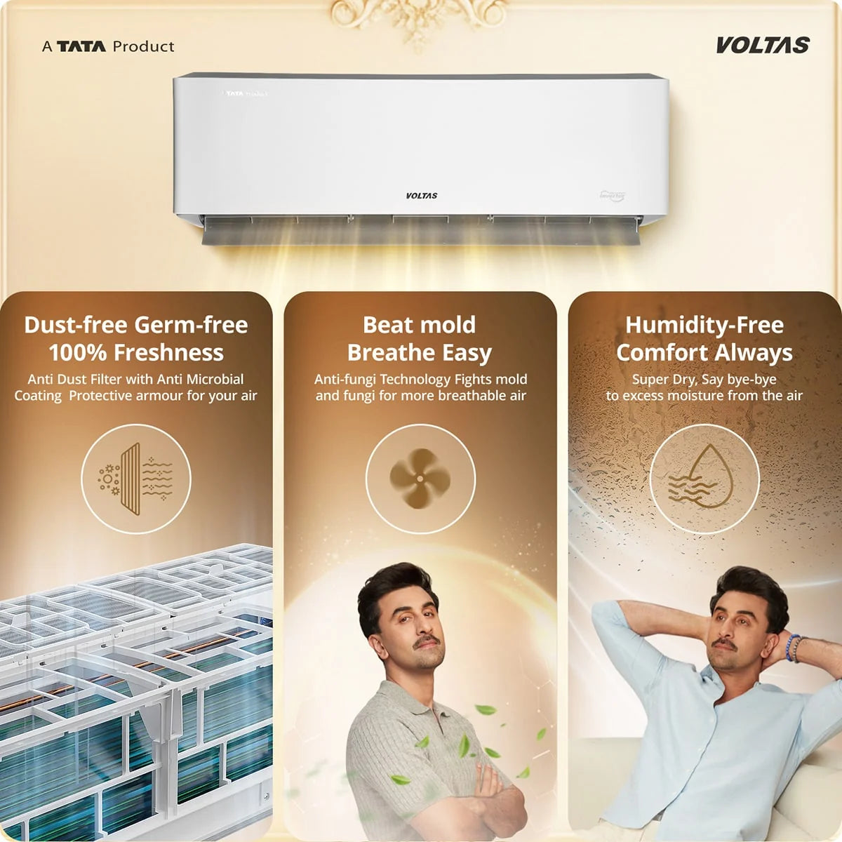 Voltas 2 Ton 3 Star Inverter Split AC – Venus Luxe