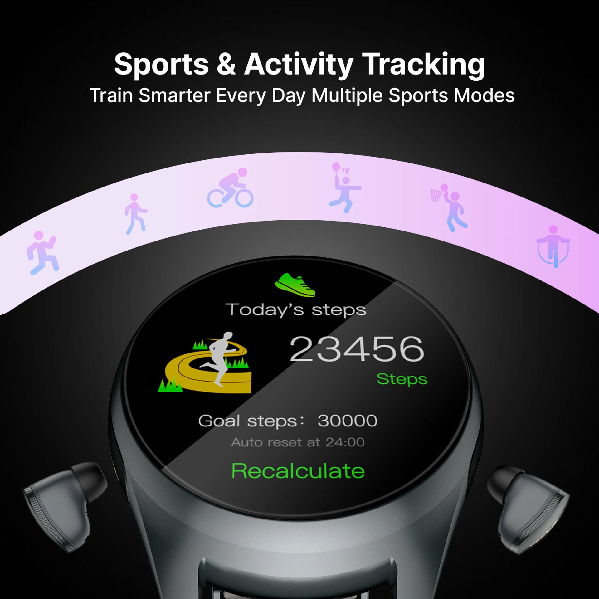 AI+ Wearbuds Space Grey Smartwatch with TWS
