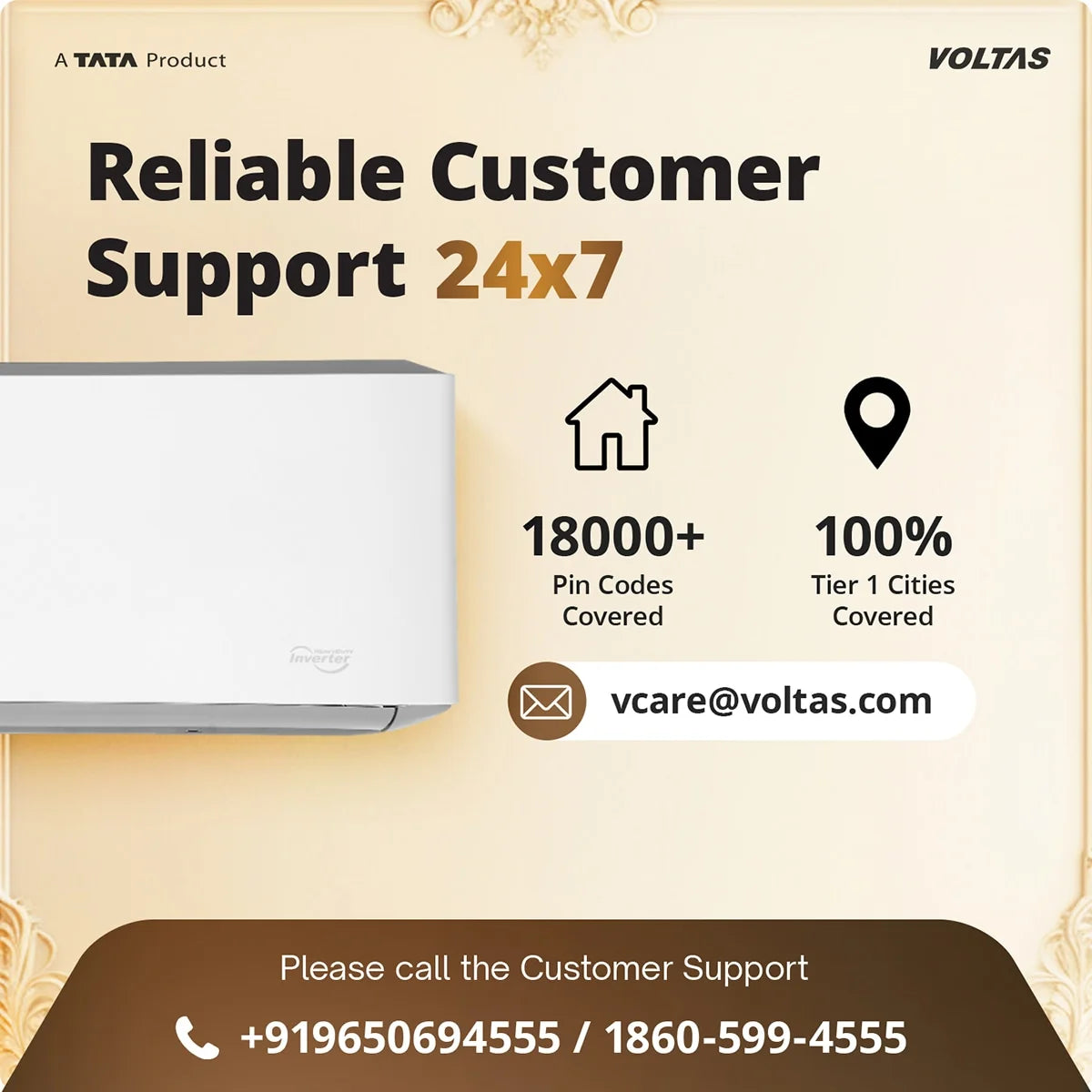 Voltas 2 Ton 3 Star Inverter Split AC – Venus Luxe