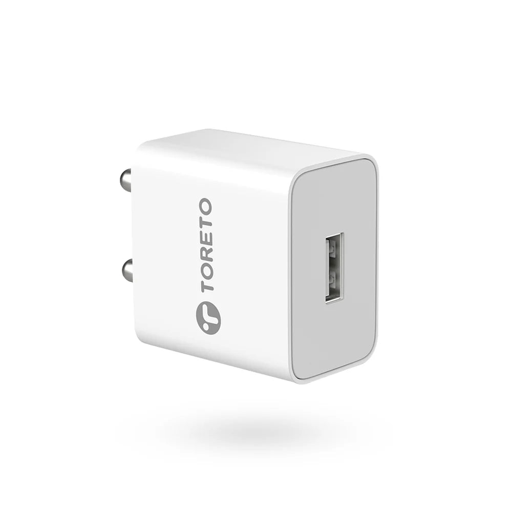 Toreto 560M TOR Zest Lite 15W Fast Charger with Micro USB Cable – Compact- Lightweight- and Efficient Charging Adapter for Smartphones & Devices
