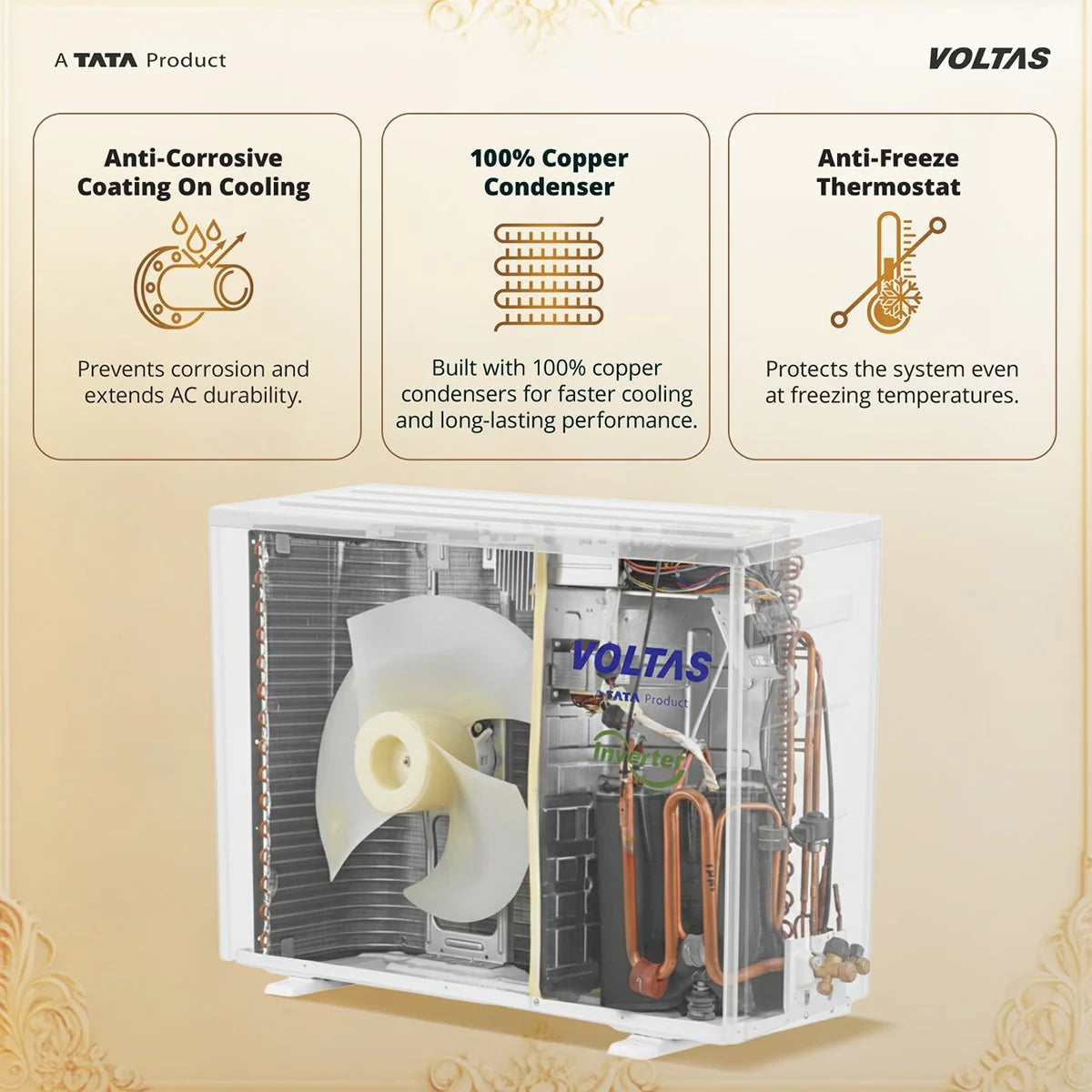 Voltas 2 Ton 3 Star Inverter Split AC – Venus Luxe