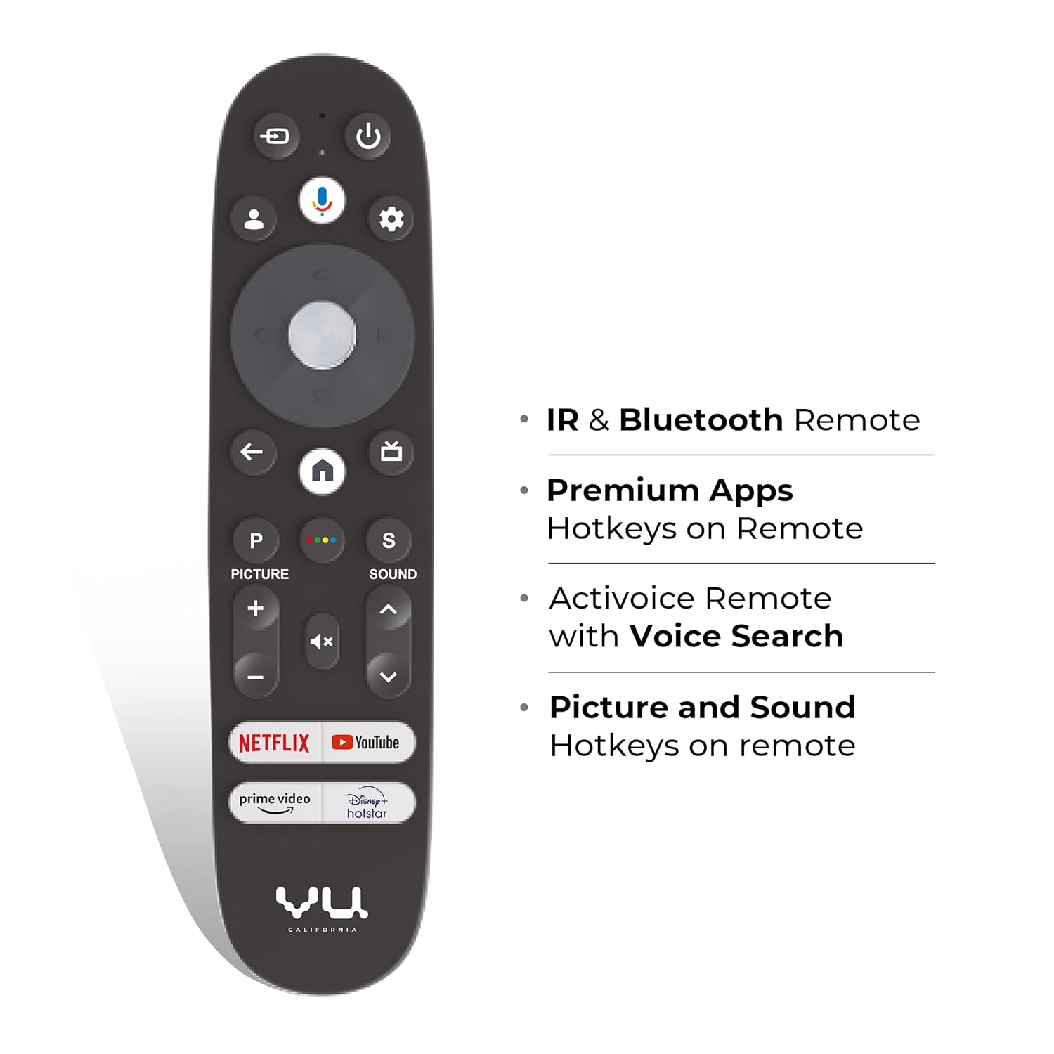 Vu 164cm (65 inches) Vibe Series QLED 4K Google TV 65VIBE24 (Black) With 3 Year Warranty