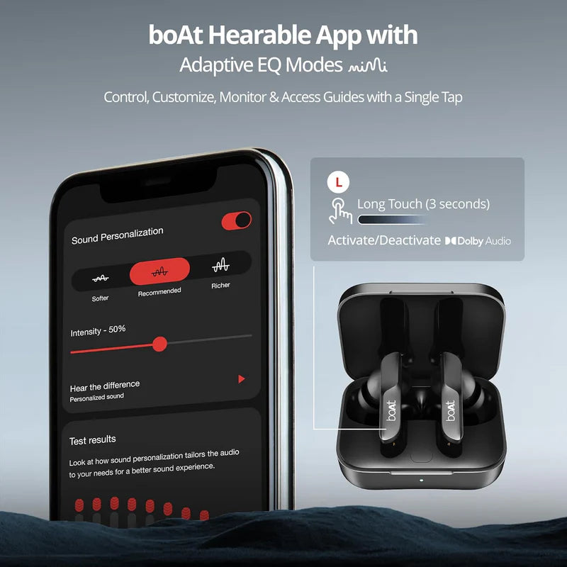 #Color_INTERSTELLAR BLACK boAt Airdopes 800