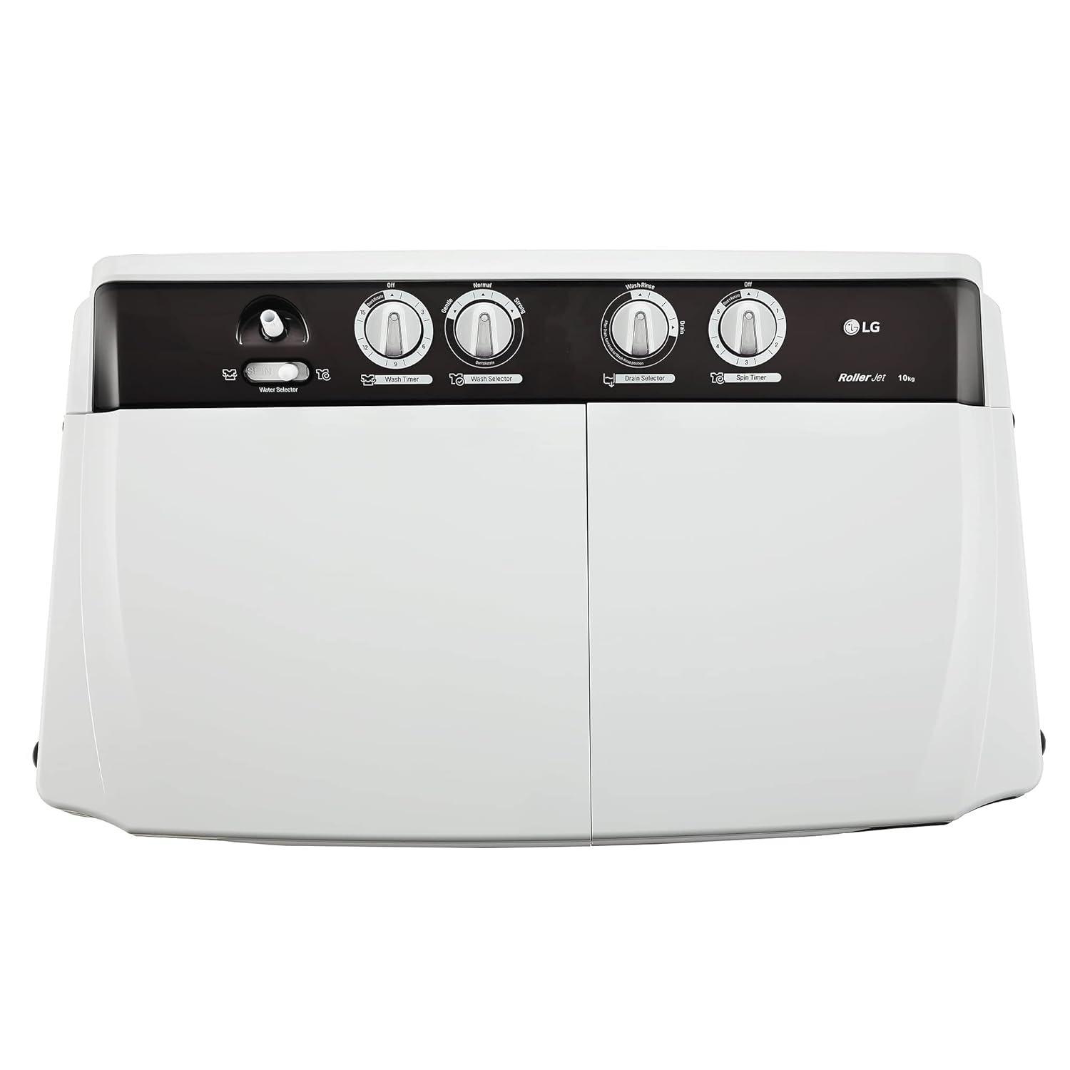 LG 10 kg 5 Star Semi-Automatic Top Load Washing Machine Appliance (P1040RGAZ- Dark Gray- Roller Jet Pulsator)