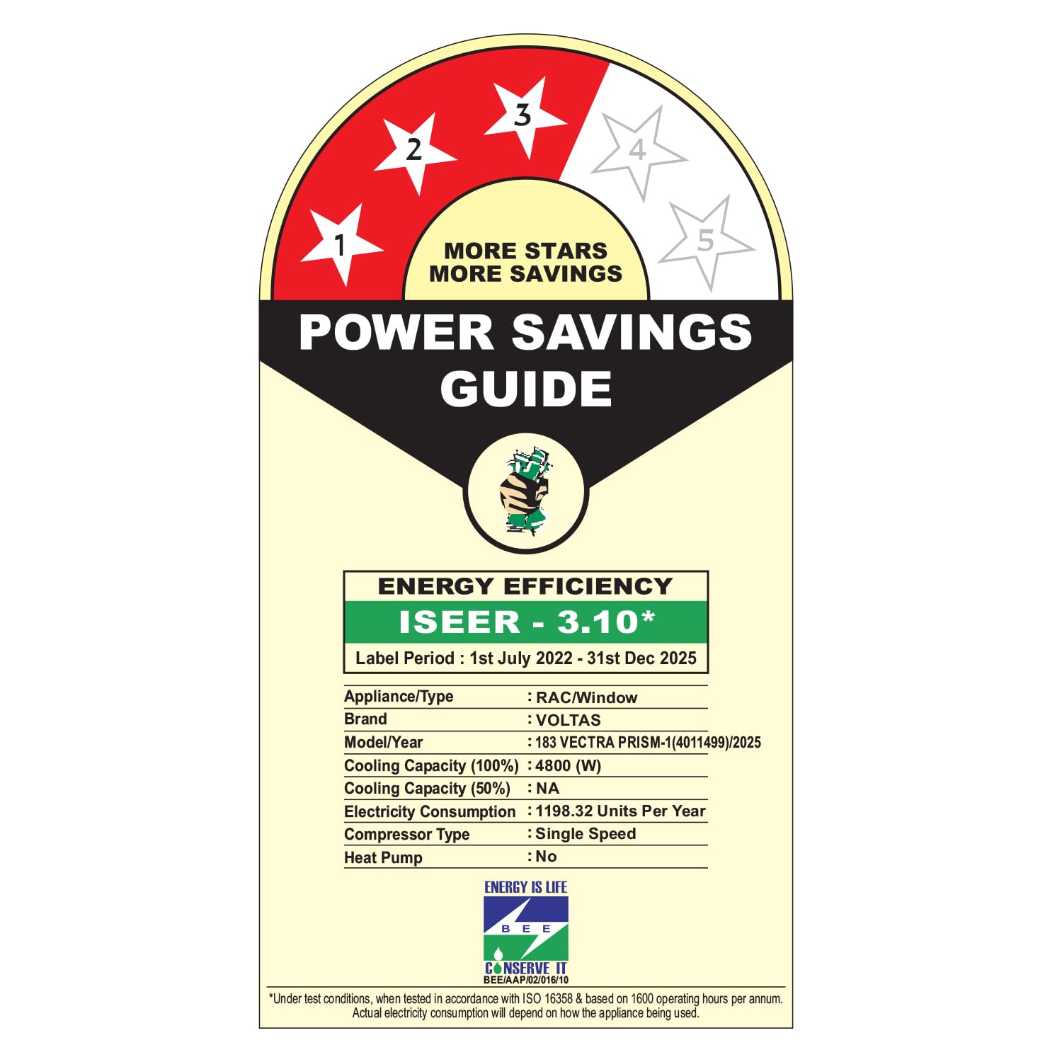 #Voltas 1.5 Ton 3 Star Fixed Speed Window AC