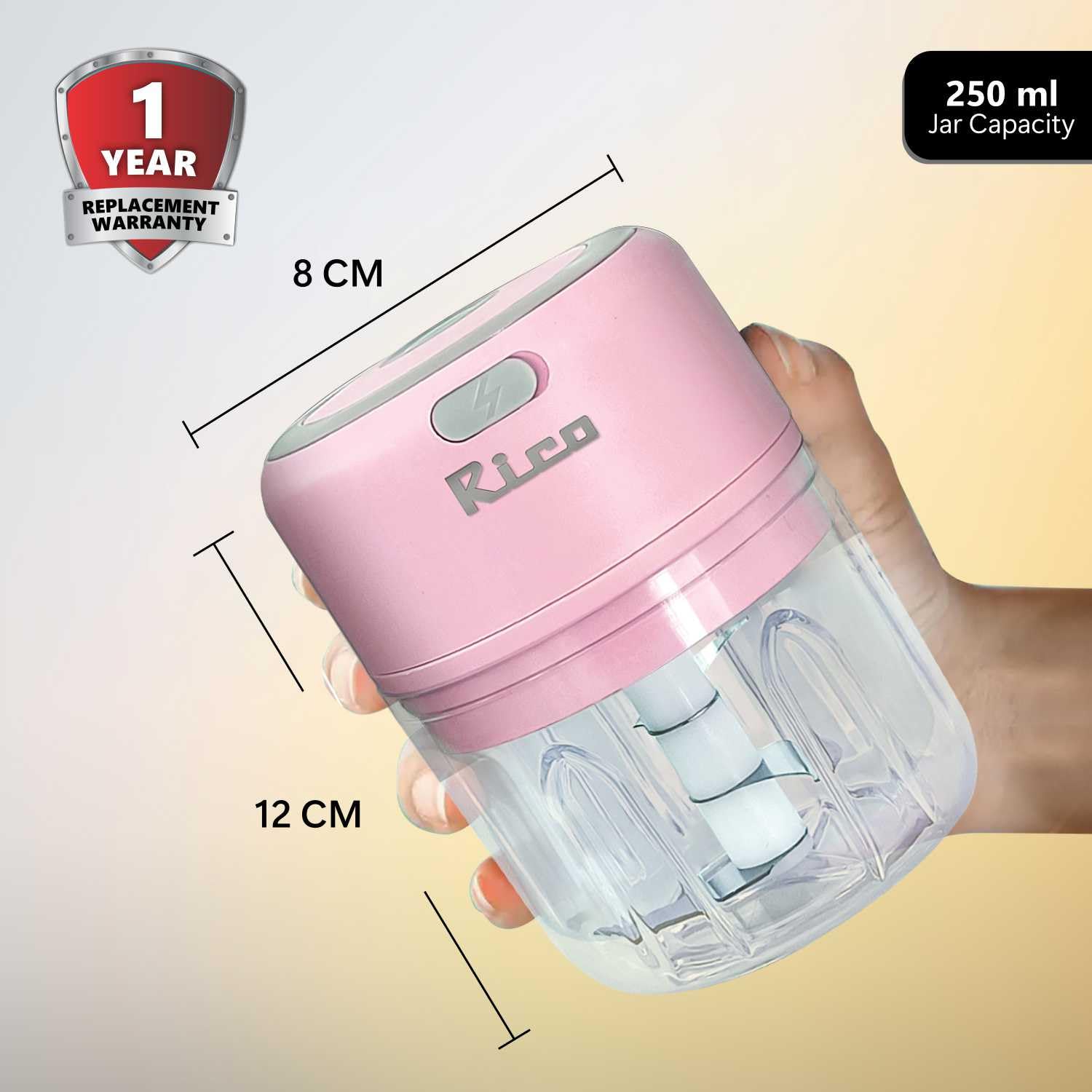 Rico Rechargeable Electric Mini Chopper