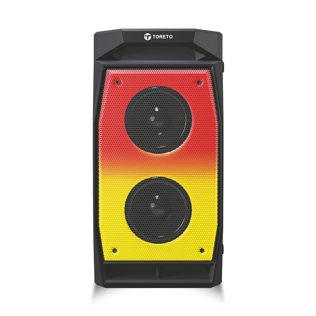 Toreto Evolve Pro Portable Sound Box with Wireless Karaoke Mic - RGB Light - Aux - USB 60 W Bluetooth Party Speaker  (Black- 2.0 Channel)